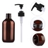 300ml Brown Plastic Pump Bottle Dispenser,Refillable Empty Bottle Container Pump
