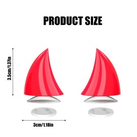 MWUMRCM Motorcycle Helmet Horns, Pack of 4 Helmet Decoration, Rubber Horn Accessories, Motorcycle Helmet Horn, Suction Cup Horn Helmet Decoration, Motorcycle Helmet Horns Corner Decoration, Motorcycle