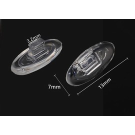 Replacement Nose Pad for Crosshair 1.0/2.0/Wiretap/Baby Beach Sunglass,Push in Eyeglass Nose Pieces,Soft Silicone Glasses Nose Guard,Anti-Slip Snap in Repair Parts(Oval,6 Pairs)