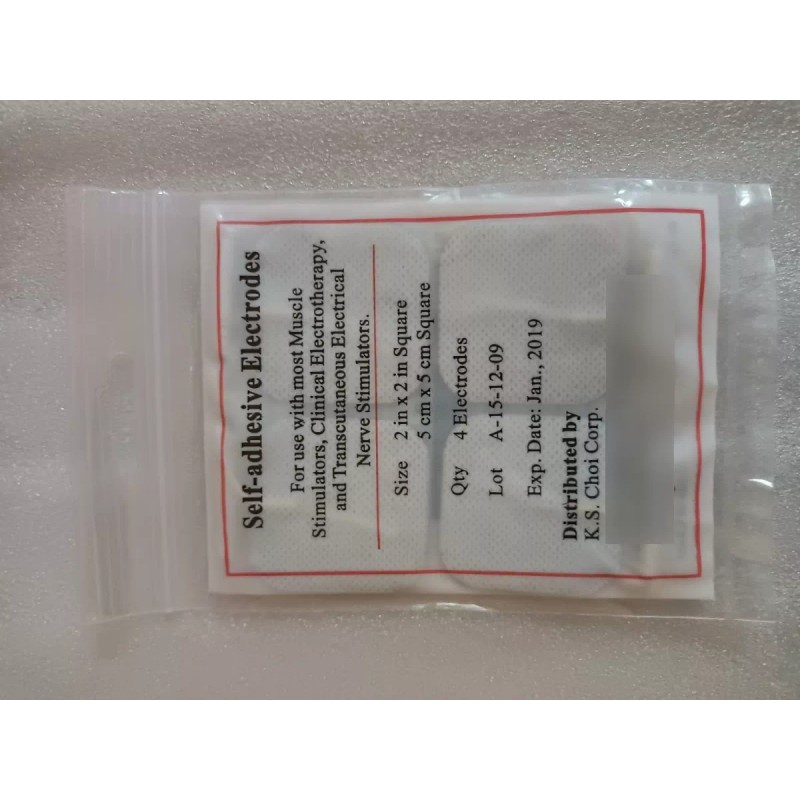 Electrodos Electro Estimulador Tens 4 Piezas 4x4 Cm