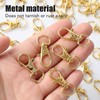 100PCS Gold Lobster Claw Clasp with Key Rings Rustproof Metal