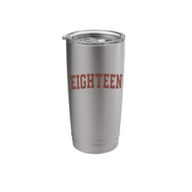 Eighteen Minimalist 18th Birthday Design 18-Year-Old Stainless Steel Insulated Tumbler