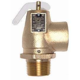 Apollo Valve 13-202 Series Bronze Safety Relief Valve, ASME Steam, 10 psi Set Pressure, 1" NPT Male x Female
