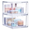 STORi Audrey Stackable Clear Bin Plastic Organizer Drawers | 2