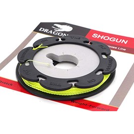 DRAGONtail 14ft Shogun Furled Tenkara Line with Line Holder (Light-Weight Yellow All-Purpose line Quality Made in USA)