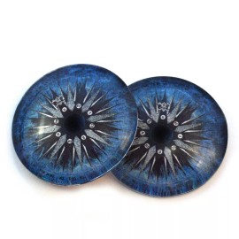 Megan's Beaded Designs Pair of 40mm Compass Rose Nautical Vintage Water Glass Eyes for Jewelry Pendants