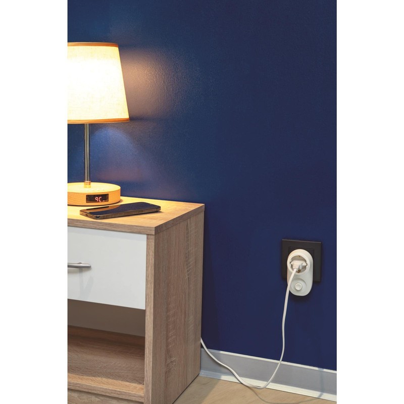 UNITEC 47535 Adaptor Plug with Dimmer, Socket Dimmer for Bulbs