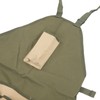 Gardening Apron Green Khaki 600D Oxford Fabric Multiple Pockets Durable
