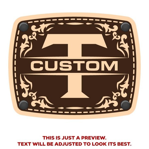 CityLocs Custom Initials Hat with Engraved Leather Patch - Letter: