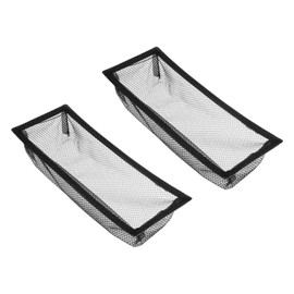 sourcing map 2Pcs Floor Vent Filter Screen, 4x12 Inch Floor Register Cover Trap Floor Vent Screen Net Cover for Home Air Vent Filter Mesh Keeps Debris, Coins Out, Black