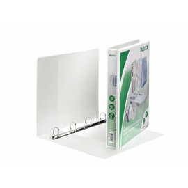 Leitz 42840001 Presentation Ring Binder A4 with Pouches and 4 Rings 25 mm Width Polypropylene White