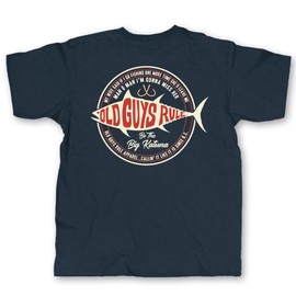 OLD GUYS RULE Men's Graphic T-Shirt, Big Katuna - Gift for Dad, Grandpa, Husband, Father's Day, Birthday, Holiday - Funny Novelty Tee for Fishing, Vacation, Fishermen, Outdoorsmen (Navy, XX-Large)