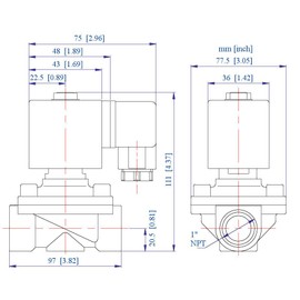 AceCrew Brass Solenoid Valve 1 inch NPT 24V AC Normally Closed - flow control valve for gas, liquid & air
