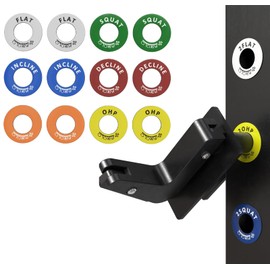 Mikolo Squat Rack Magnetic Position Markers - Power Cage Attachment, for J-Hooks and Spotter Arms (1" Holes)