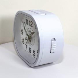 Atlanta Large Radio Alarm Clock Analogue Light Snooze Crescendo Numbers – 1867/0 White