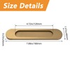 MOROBOR 18CM Self-Stick Oval Sliding Door Pulls, 2pcs Bronze Gold