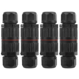 4Pcs Waterproof Outdoor Electrical Connector 3Pin Wire Connector Junction Box for Street Lights and Garden Lights