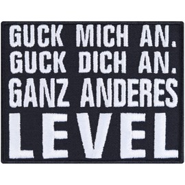 Biker Sew-On Sew-On "Look at Me. Look at Yourself" Completely Different Level" You & Me Iron-On Transfers Heavy Metal Patch Ego Applique for Jacket/Waistcoat/Jeans 90 x 70 mm