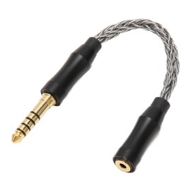 2.5mm Female to 4.4mm Male Sound Cable Single Crystal Copper Headphone Adapter Cable for Phones Speakers 14cm / 5.5in Cold Grey