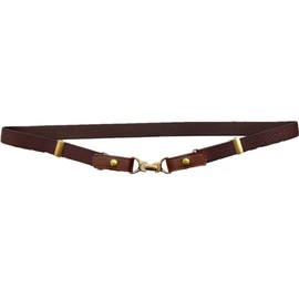 Estimation Women's Thin Rubber Belt, Made in Japan, Gold Buckle, 0.8 inch (20 mm) Wide, Bit Belt, Cute, Stylish, Women's, Large Size, Jeans, Dress 0.8 inches (20 mm) (D,BROWN), D, BROWN