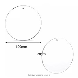 Round Acrylic Board, Pack of 16 Plexiglass Panels, Transparent Acrylic Board, Acrylic Glass Plate Painting, Polycarbonate Disc for DIY Crafts, Projects, Signs, Picture Frame Display
