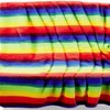 QPC Direct Rainbow Stripe Mircofibre Super Soft Plush Fleece Blanket
