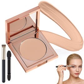 Colored Clay CC Undereye Corrector - Color Corrector for Dark Circles with Brush, 4 Shades Hydrating Brightening Concealer for Dark Circles, Men & Women (Light-Medium Peach)