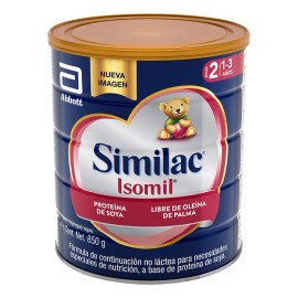 Similac Isomil Etapa 2, 850gr Base De Proteína De Soya Sabor Natural