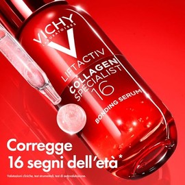 Vichy Liftactiv Collagen 16 Sérum 30ml: Primer Sérum facial anti-signos de la edad con tecnología co-bonding para estimular el colágeno de la piel