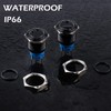 DMWD 2PCS 19MM Momentary Push Button Switch 12V-24V LED Indicator