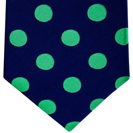 Corbata de microfibra con lunares de para niño de Retreez - 8-10 años - Azul marino y Verde