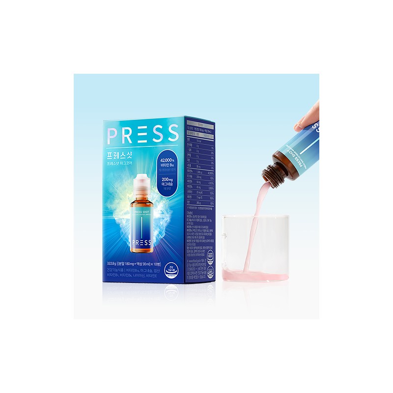 Press Shot Magcore 10 pieces, 1 box Multivitamin Magnesium Vitamin