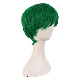 MapofBeauty 10 Inch/25 cm Elegant Fashion Women Natural Short Curly Wig (Grass Green)
