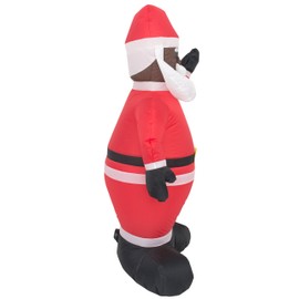 Costume Agent Inflatable Indoor and Outdoor Christmas Decoration (4 feet, Black Santa)
