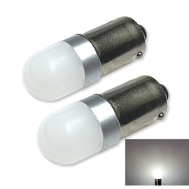 #313 Miniature Bayonet Bulb LED Replacement (2-Pack) | 28vdc | Ba9s Base | Bulb Shape: T3 1/4 | Replaces Bulb Numbers: 313 1818 1819 1820 1820BTS 1829 1843 1864 1873 757 1437 (2-Pack; Bright White)