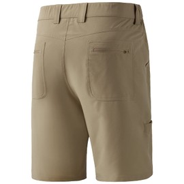 Bassdash FP01M 10.5” Mens Fishing Cargo Shorts Quick Dry UPF 50+ Water Resistant Khaki