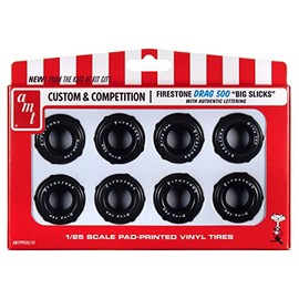 AMT Parts Packs - Firestone Drag 500 Big Slicks Parts Pack (Works with Many Vintage Drag Racing, Muscle, Custom & streed Rod car Kits)