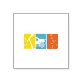 CafePress Musical Instruments Sticker Square Bumper Sticker Car Decal
