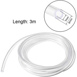 Yesallwas 9.8Feet - 7mm ID x 9mm OD Clear Vinyl Tubing, Translucent Plastic PVC Tubing Hose Pipe for Water Air Pump