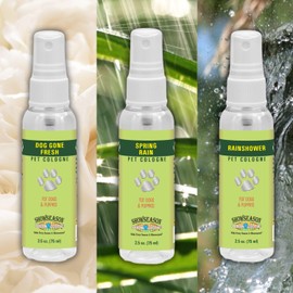 Showseason 3-Pack Pet Perfume Fresh & Clean Scents: Dog Gone Fresh, Rainshower, Spring Rain | Long Lasting Deodorizing Cologne for Puppies and Dogs | Made In The USA