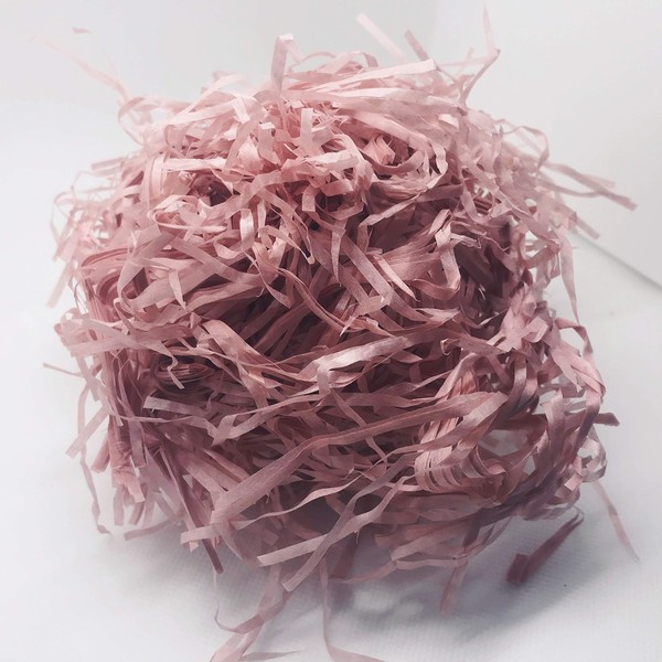 InsideMyNest Shredded Tissue Paper Shred Narrow Grass Cut Gift Box Basket Filler Hamper (Antique Rose)