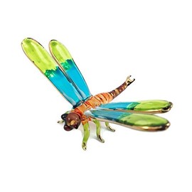 Mr_air_thai_Glass_Blown Tiny Crystal Dragonfly Hand Blown Clear Glass Art Dragonfly Figurine Animals Glass Blown FBM