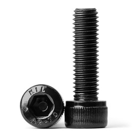 Pack of 15 M5 x 55 mm Cylinder Screws with Hexagon Socket 304 Stainless Steel Black Oxide Cylinder Head Screws Full Thread