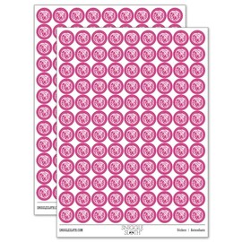 Iceberg Lettuce Vegetable 200+ Round Stickers - Matte Finish - 0.50" Size - Hot Pink