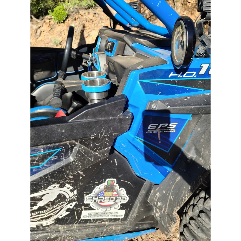 Polaris RZR passenger Grab handle LED cup holder