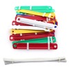 Prmape 50 Pcs Durable Filing Strip Fastener, Colored Filing Clip,