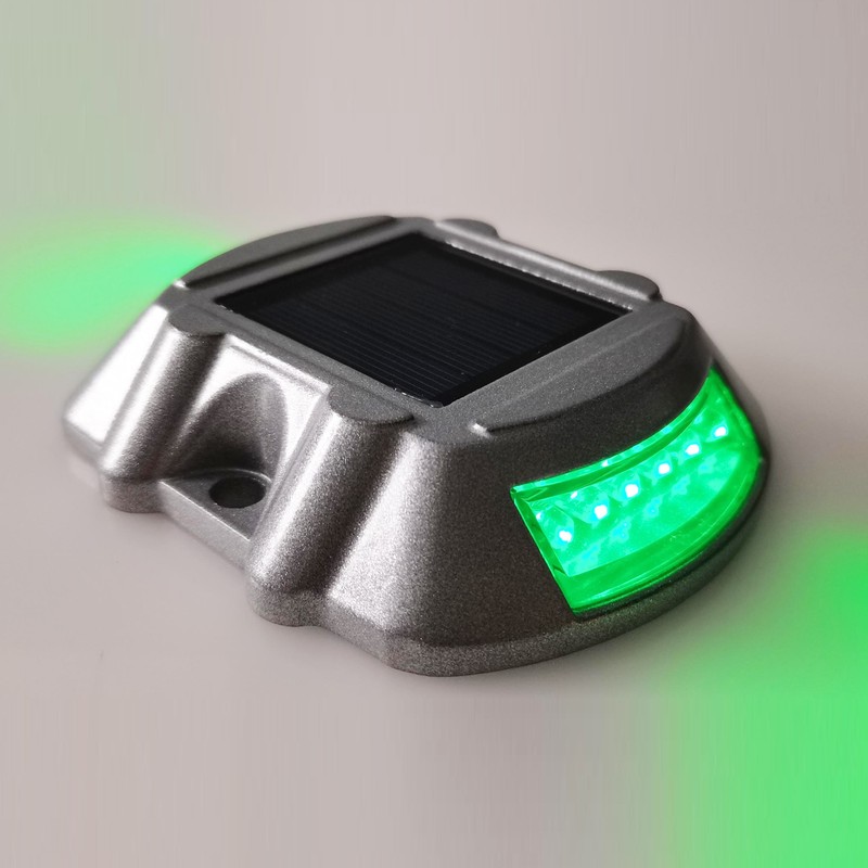 Solar Deck Lights Silver Aluminium Alloy High Brightness LED Solar