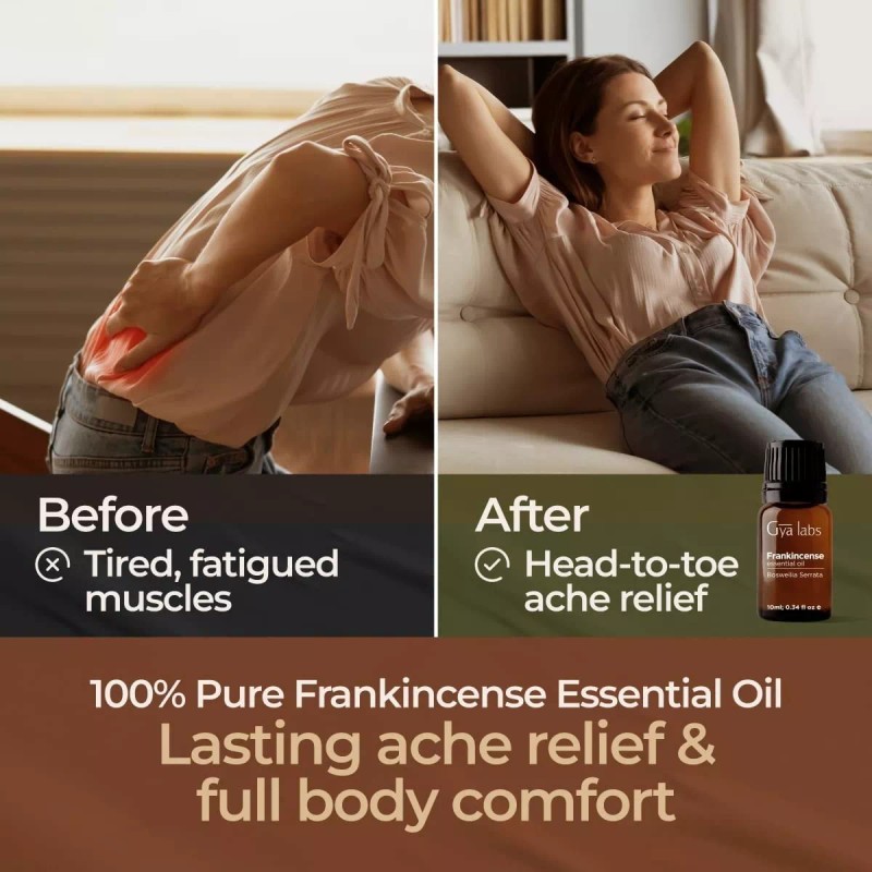 Gya Labs Pure Frankincense Essential Oil For Pain - 100%