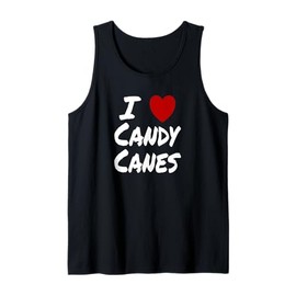 I Heart (Love) Candy Canes Winter Peppermint Christmas Tank Top