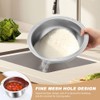 Rice Strainer, Stainless Steel Food Strainers with Hook, Fine Mesh